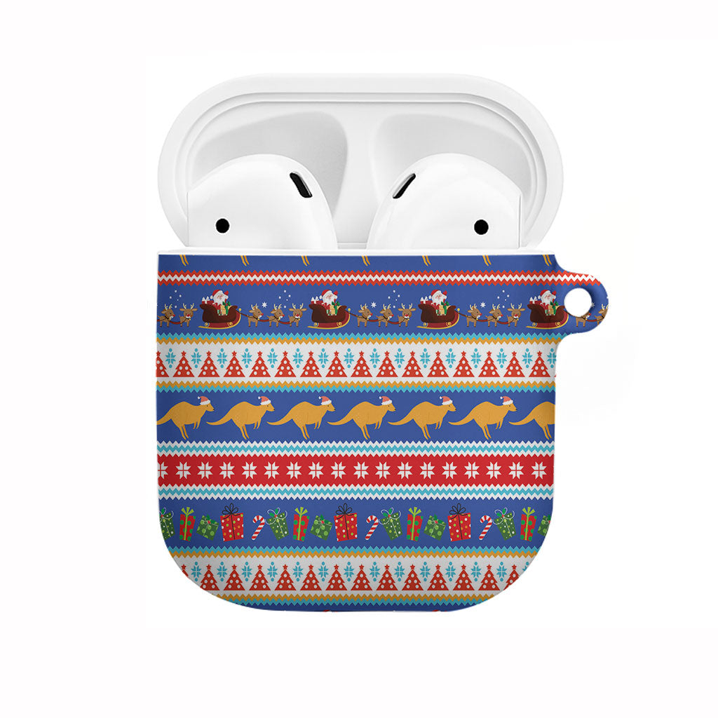 Australia Christmas AirPods Case Xmas Beach Vibes Navy