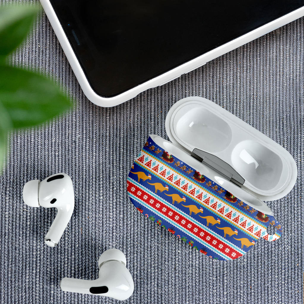 Australia Christmas AirPods Case Xmas Beach Vibes Navy