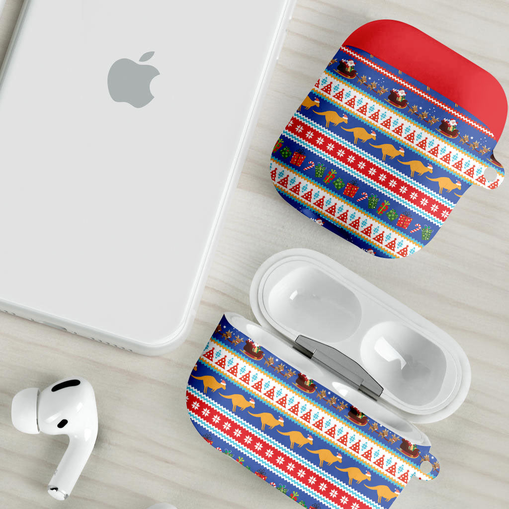 Australia Christmas AirPods Case Xmas Beach Vibes Navy