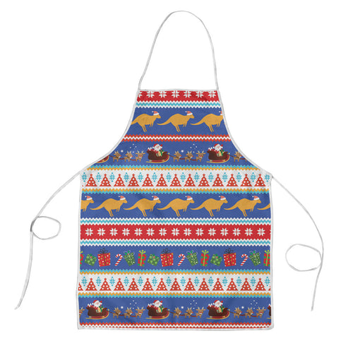 Australia Christmas Apron Xmas Beach Vibes Navy