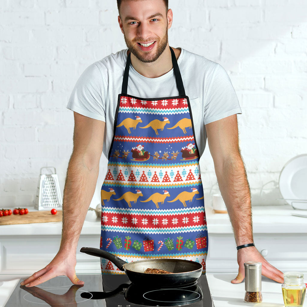 Australia Christmas Apron Xmas Beach Vibes Navy