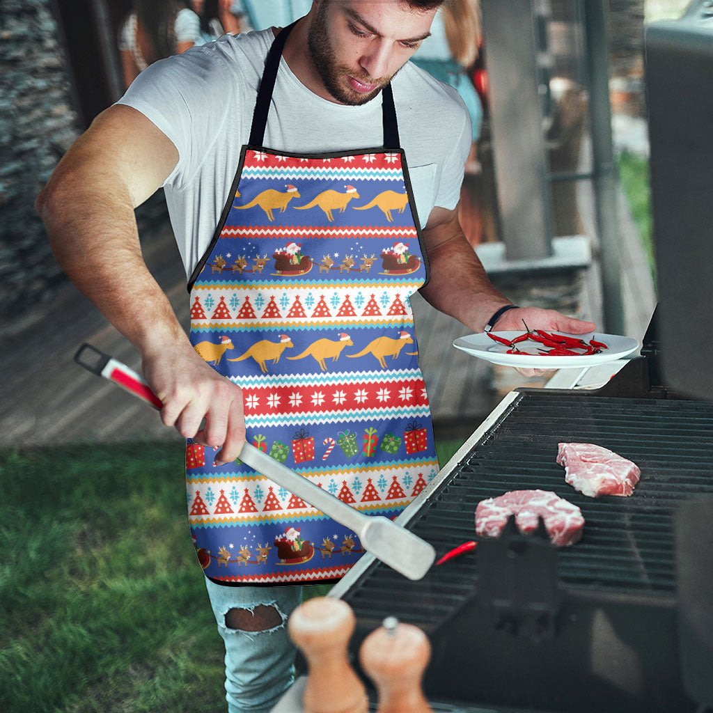 Australia Christmas Apron Xmas Beach Vibes Navy