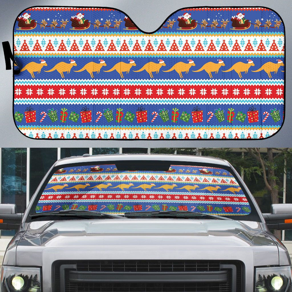 Australia Christmas Auto Sun Shade Xmas Beach Vibes Navy