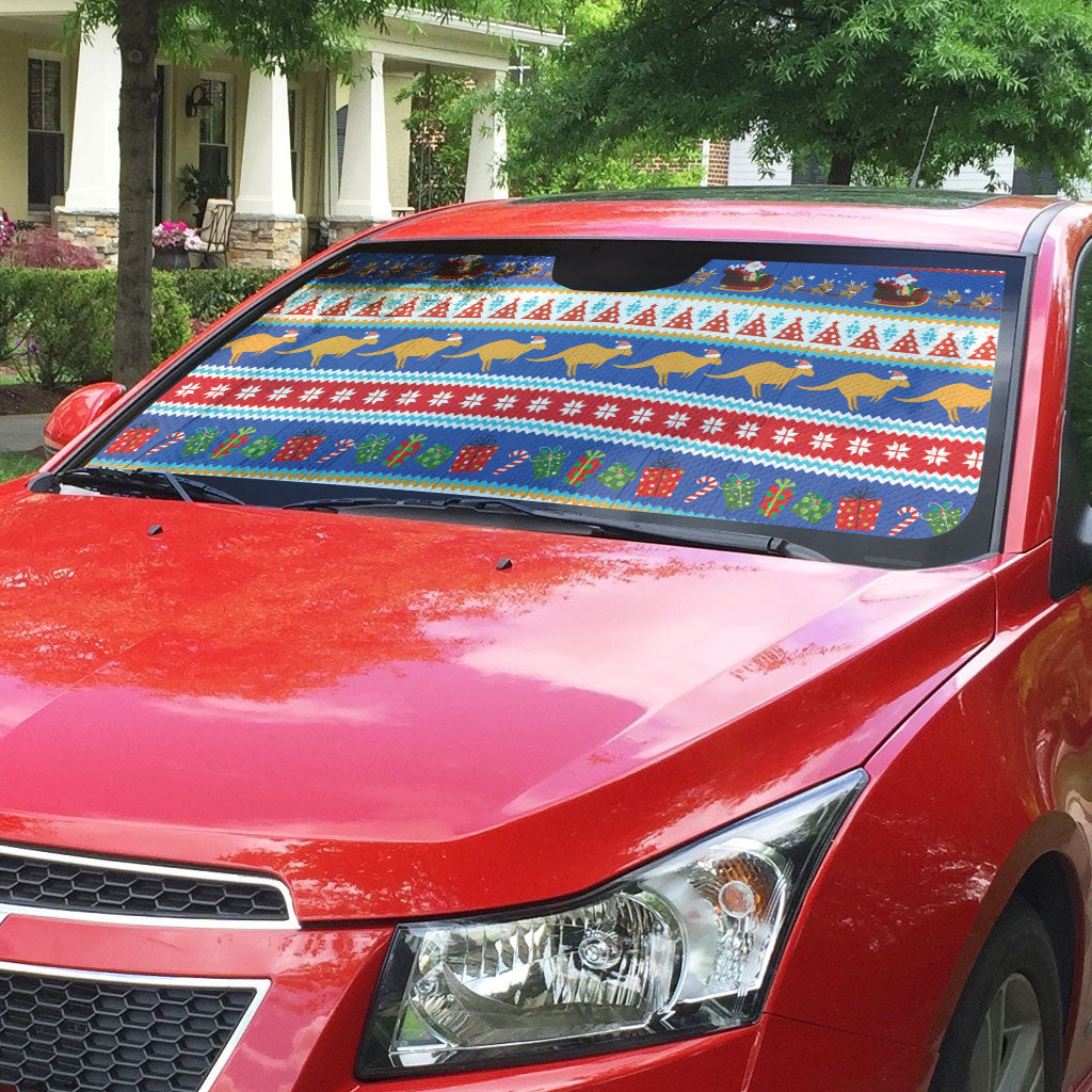 Australia Christmas Auto Sun Shade Xmas Beach Vibes Navy