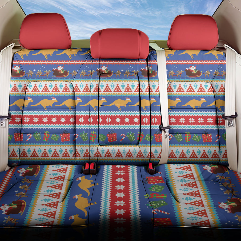 Australia Christmas Back Car Seat Cover Xmas Beach Vibes Navy