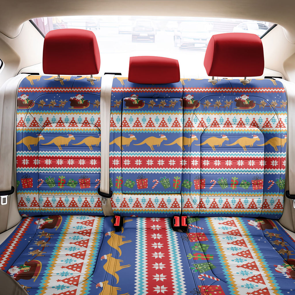 Australia Christmas Back Car Seat Cover Xmas Beach Vibes Navy