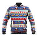Australia Christmas Baseball Jacket Xmas Beach Vibes Navy