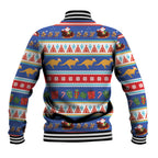 Australia Christmas Baseball Jacket Xmas Beach Vibes Navy