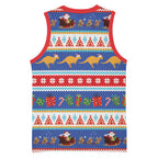 Australia Christmas Basketball Jersey Xmas Beach Vibes Navy