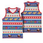 Australia Christmas Basketball Jersey Xmas Beach Vibes Navy