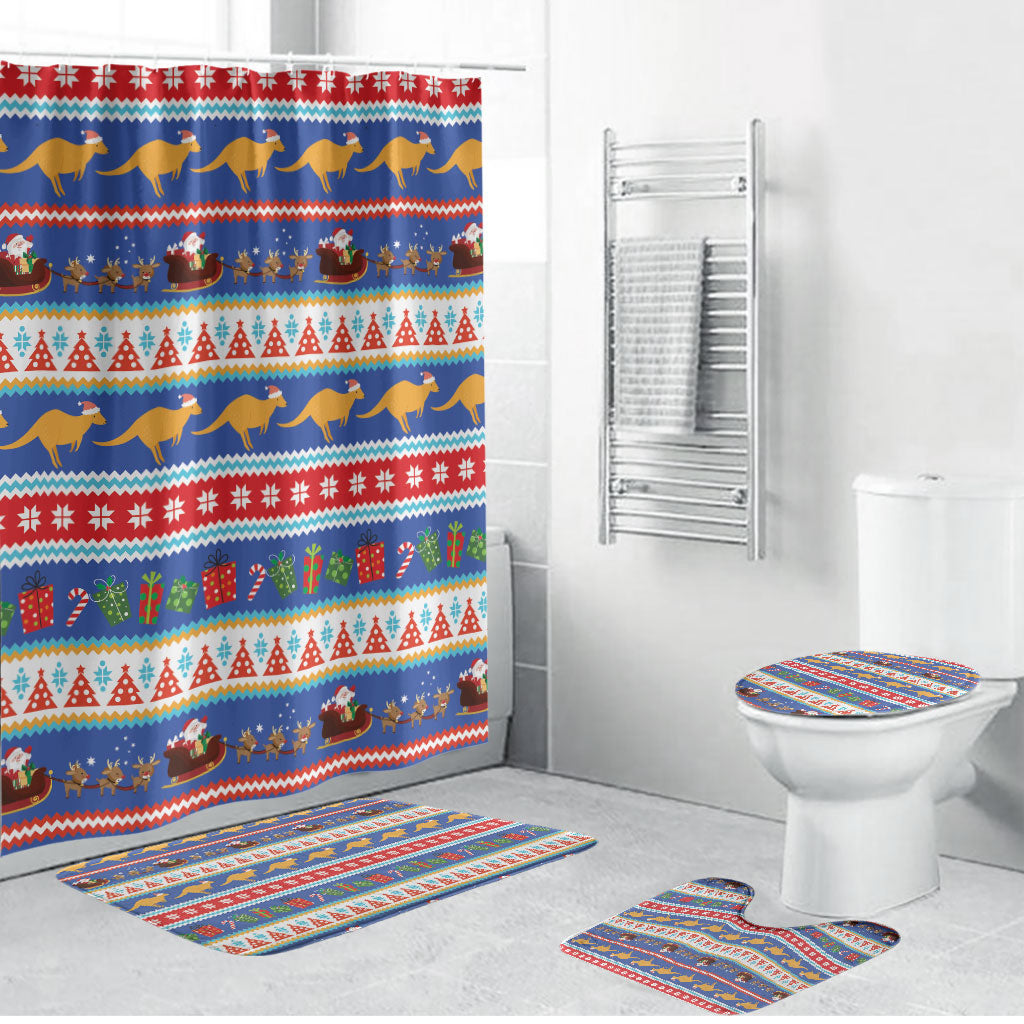 Australia Christmas Bathroom Set Xmas Beach Vibes Navy
