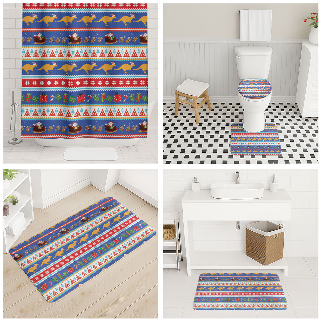 Australia Christmas Bathroom Set Xmas Beach Vibes Navy