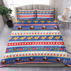 Australia Christmas Bedding Set Xmas Beach Vibes Navy
