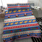 Australia Christmas Bedding Set Xmas Beach Vibes Navy