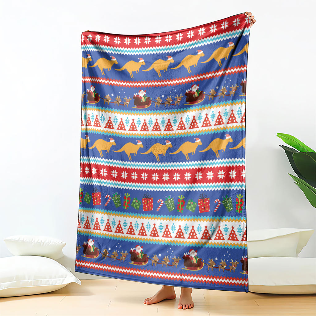 Australia Christmas Blanket Xmas Beach Vibes Navy