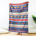 Australia Christmas Blanket Xmas Beach Vibes Navy