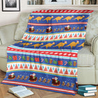 Australia Christmas Blanket Xmas Beach Vibes Navy
