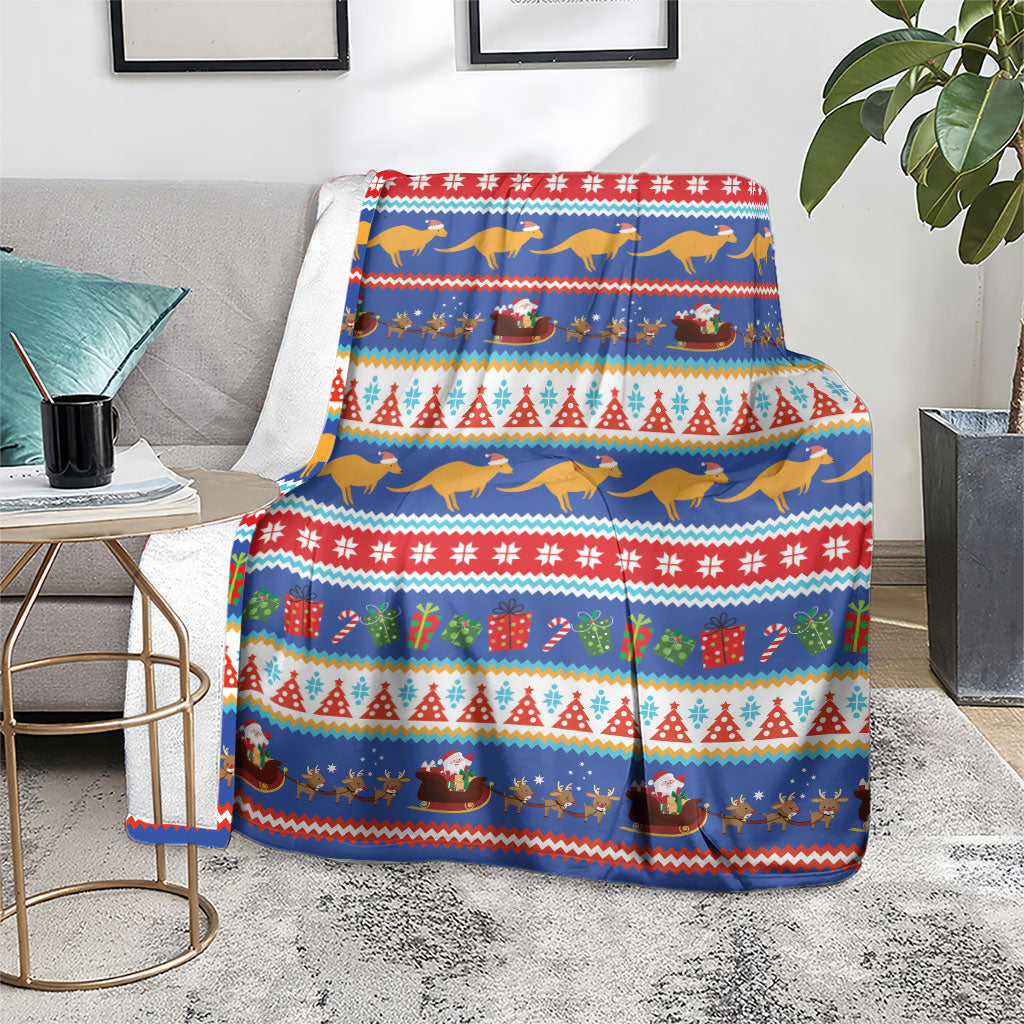 Australia Christmas Blanket Xmas Beach Vibes Navy