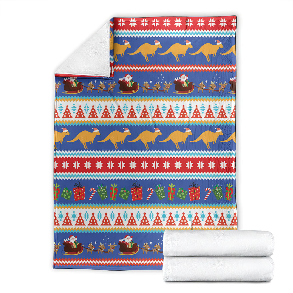Australia Christmas Blanket Xmas Beach Vibes Navy