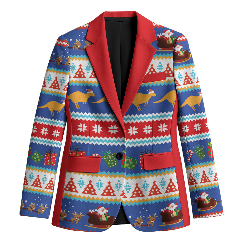 Australia Christmas Blazer Xmas Beach Vibes Navy