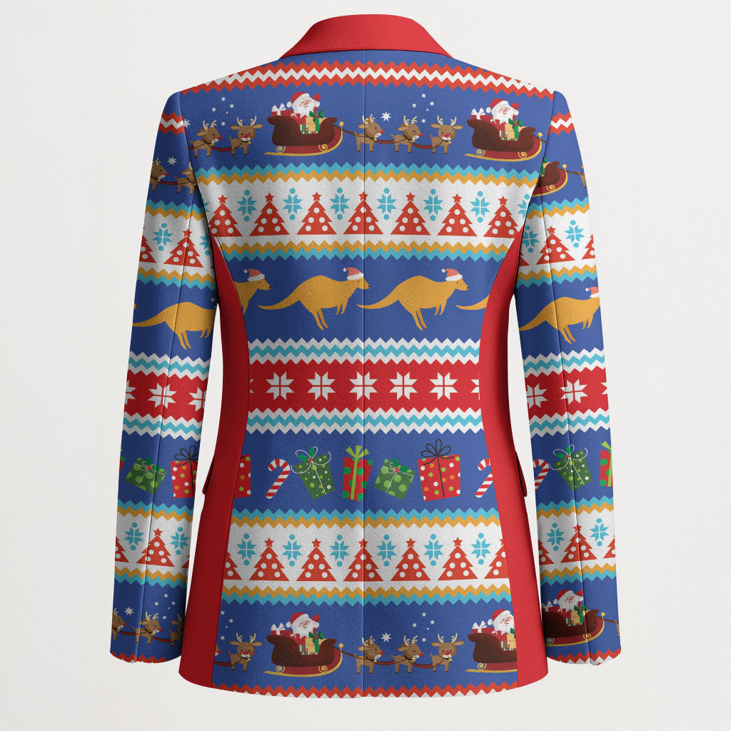 Australia Christmas Blazer Xmas Beach Vibes Navy