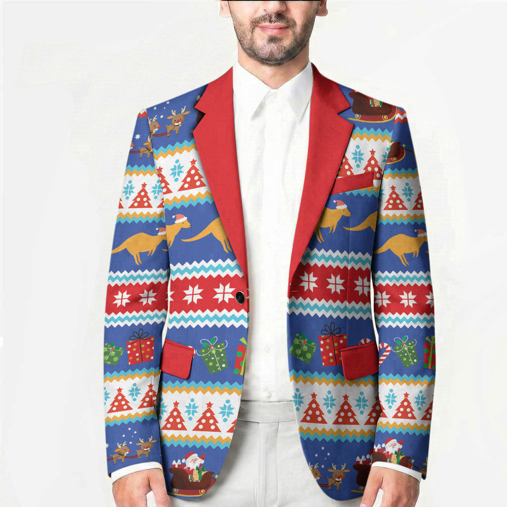 Australia Christmas Blazer Xmas Beach Vibes Navy