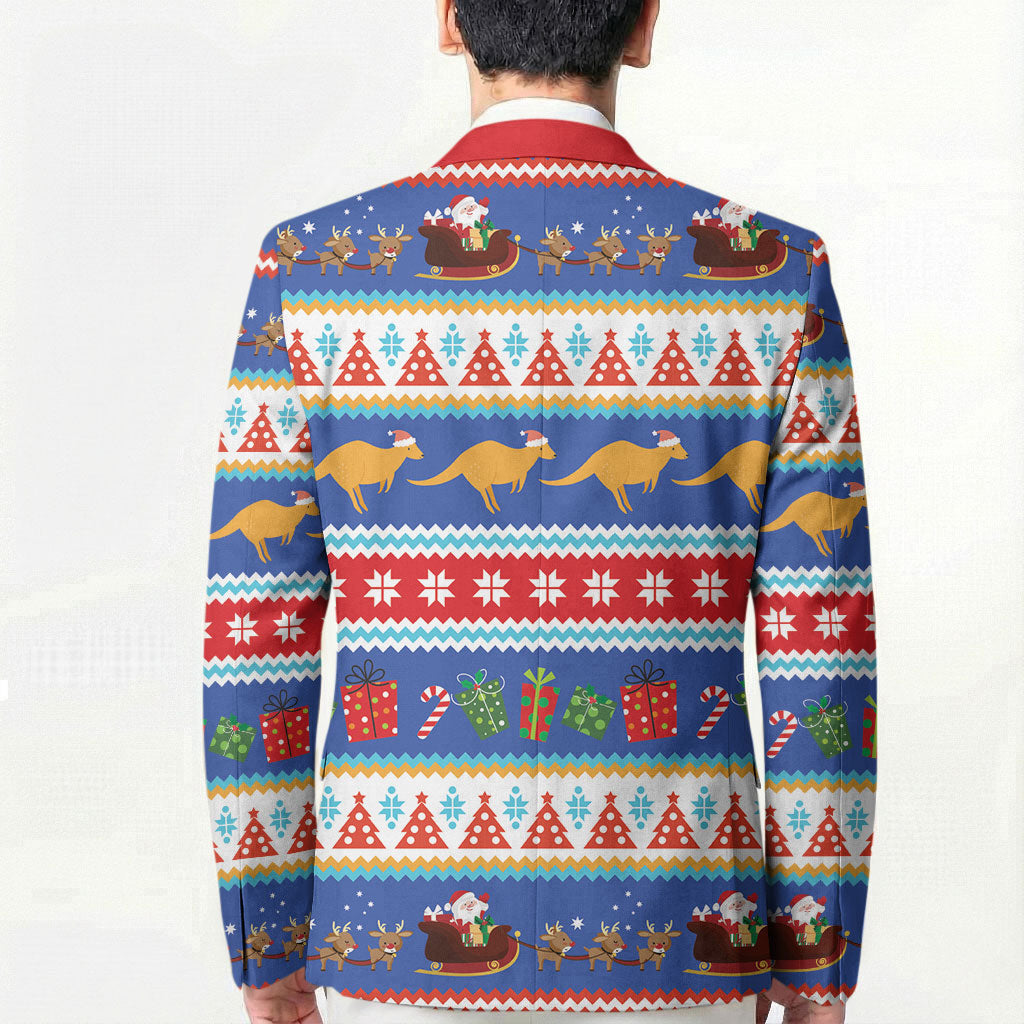 Australia Christmas Blazer Xmas Beach Vibes Navy