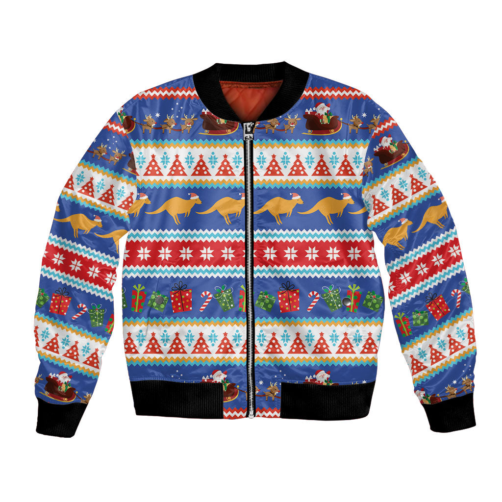 Australia Christmas Bomber Jacket Xmas Beach Vibes Navy