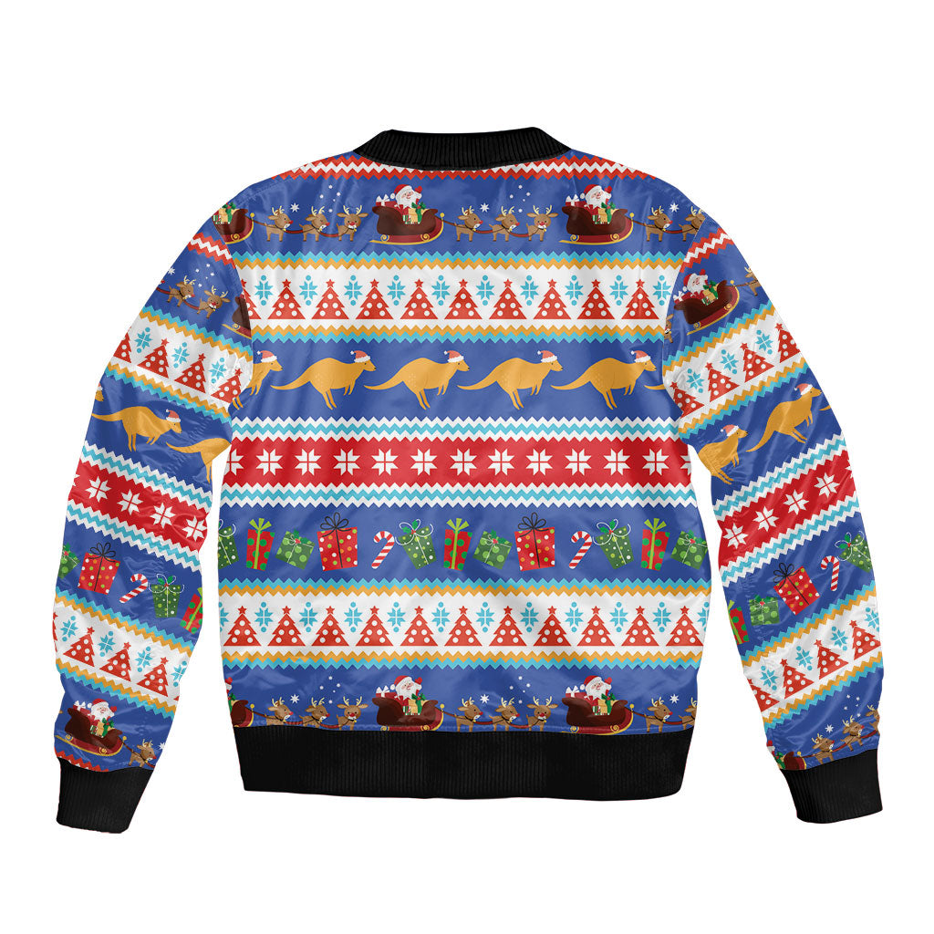 Australia Christmas Bomber Jacket Xmas Beach Vibes Navy
