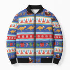 Australia Christmas Bomber Puffer Jacket Xmas Beach Vibes Navy
