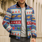Australia Christmas Bomber Puffer Jacket Xmas Beach Vibes Navy