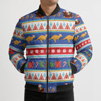 Australia Christmas Bomber Puffer Jacket Xmas Beach Vibes Navy