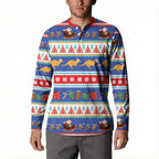 Australia Christmas Button Sweatshirt Xmas Beach Vibes Navy