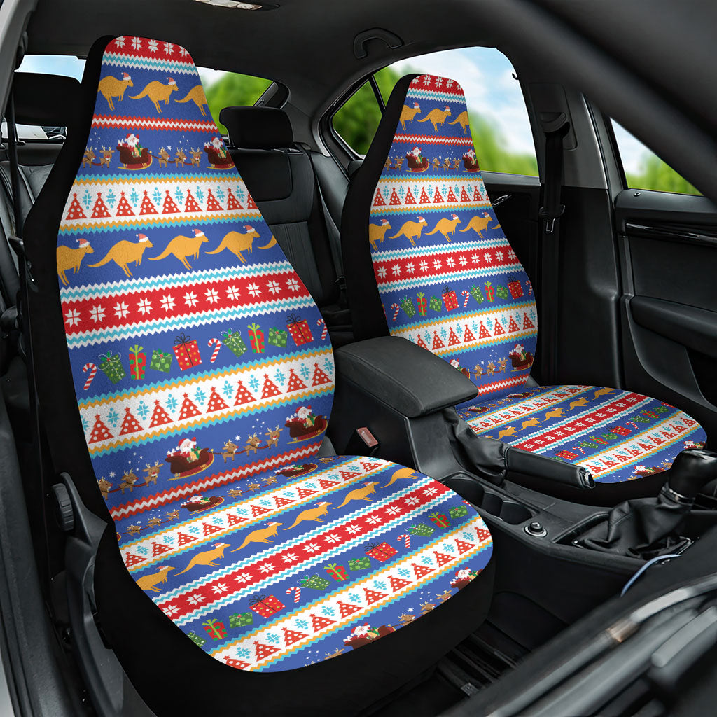Australia Christmas Car Seat Cover Xmas Beach Vibes Navy