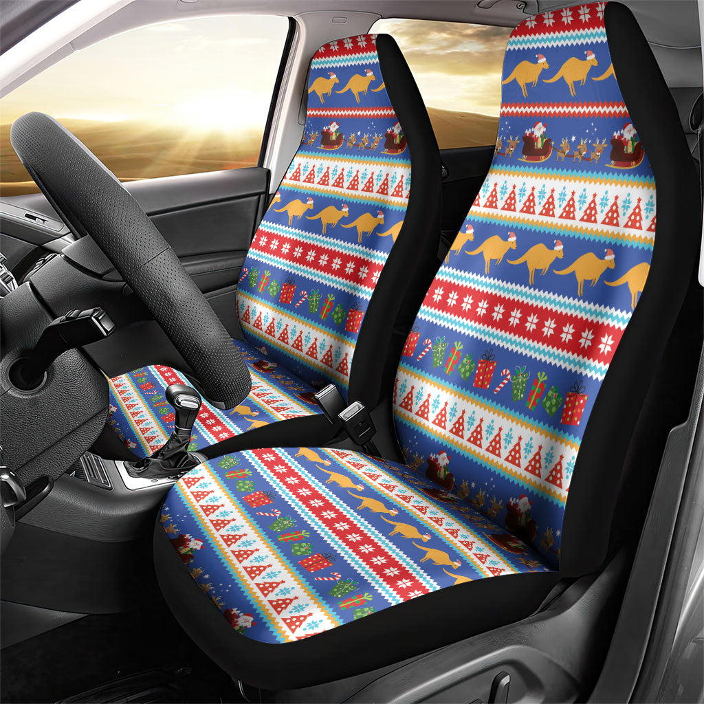 Australia Christmas Car Seat Cover Xmas Beach Vibes Navy