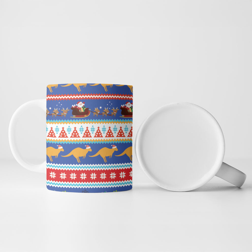 Australia Christmas Ceramic Mug Xmas Beach Vibes Navy