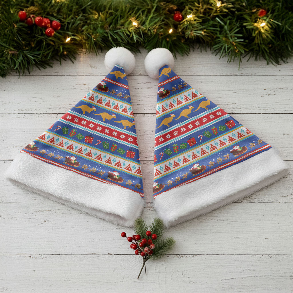 Australia Christmas Santa Hat Xmas Beach Vibes Navy