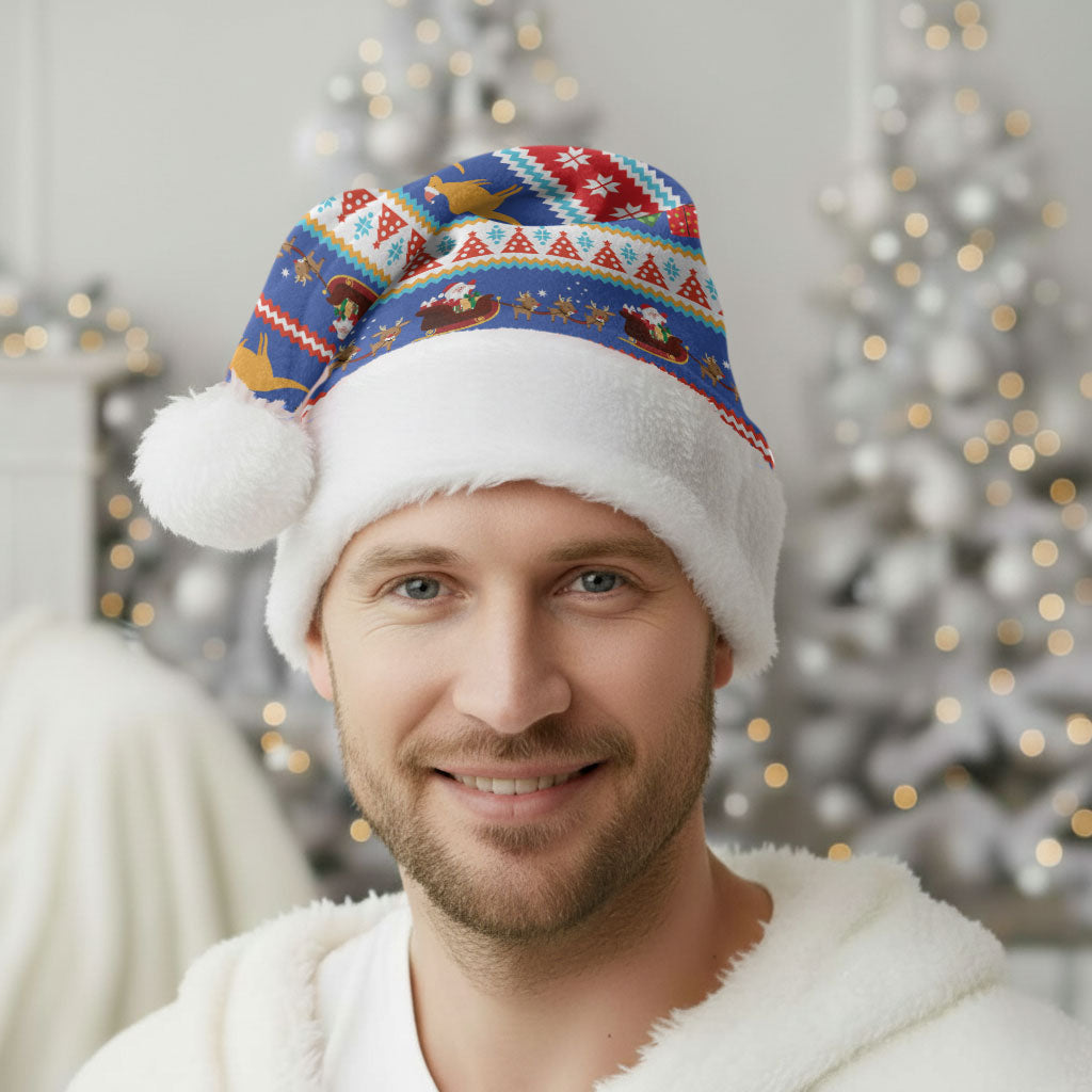 Australia Christmas Santa Hat Xmas Beach Vibes Navy