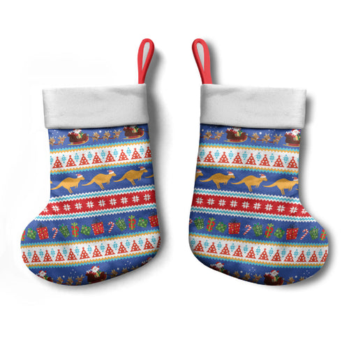 Australia Christmas Stocking Xmas Beach Vibes Navy