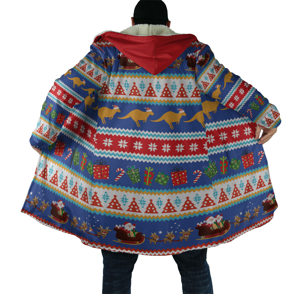 Australia Christmas Cloak Xmas Beach Vibes Navy