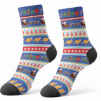 Australia Christmas Crew Socks Xmas Beach Vibes Navy