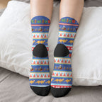 Australia Christmas Crew Socks Xmas Beach Vibes Navy