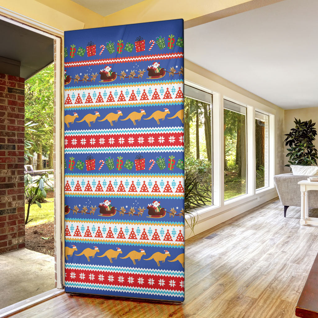 Australia Christmas Door Cover Xmas Beach Vibes Navy