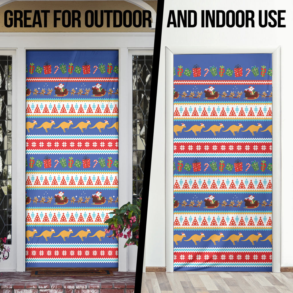 Australia Christmas Door Cover Xmas Beach Vibes Navy