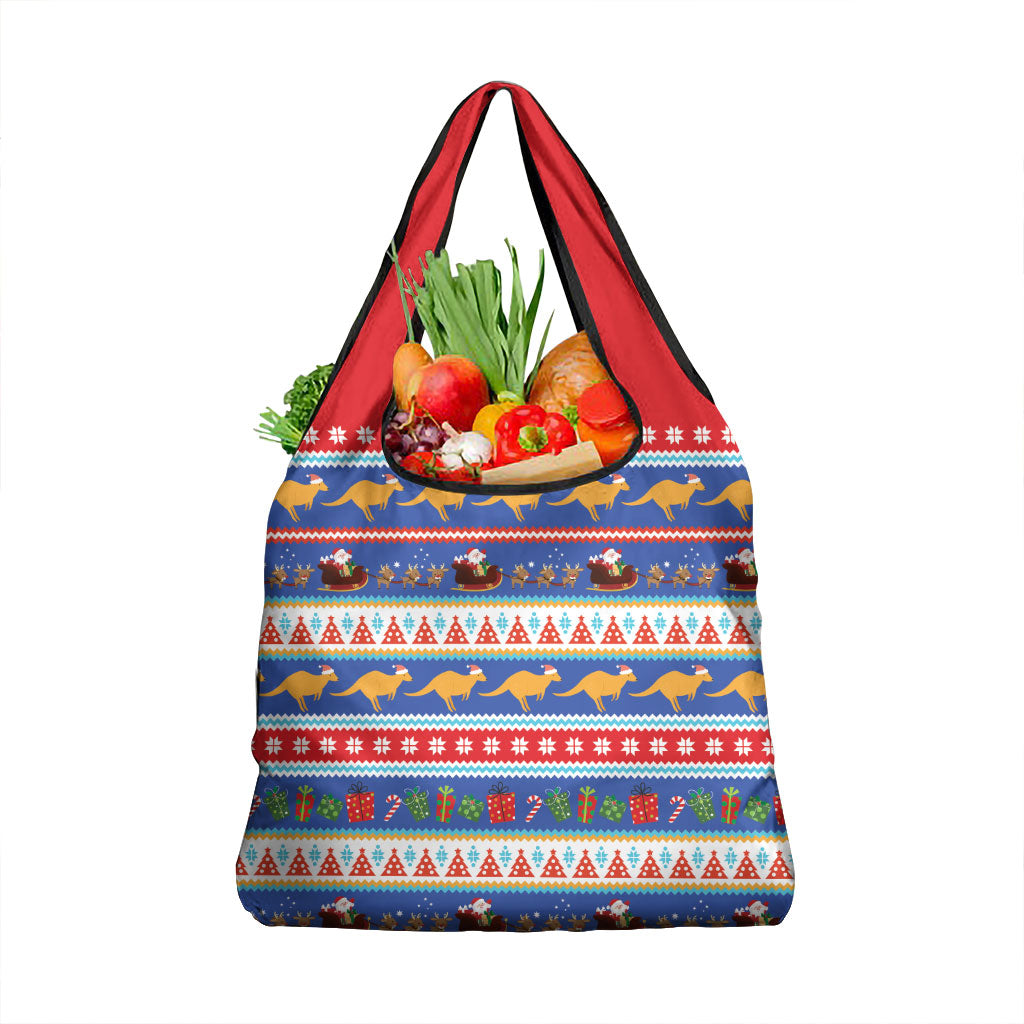Australia Christmas Grocery Bag Xmas Beach Vibes Navy