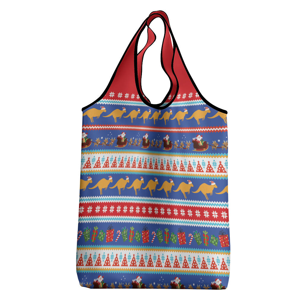 Australia Christmas Grocery Bag Xmas Beach Vibes Navy