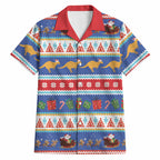 Australia Christmas Hawaiian Shirt Xmas Beach Vibes Navy