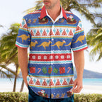 Australia Christmas Hawaiian Shirt Xmas Beach Vibes Navy
