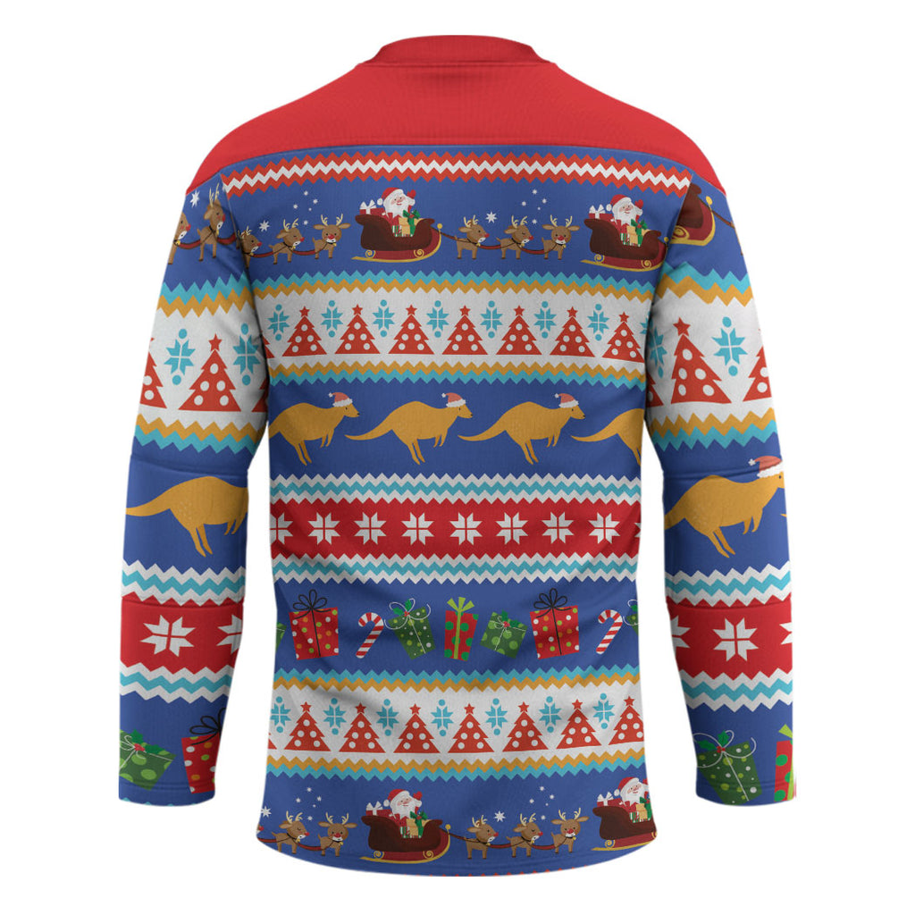 Australia Christmas Hockey Jersey Xmas Beach Vibes Navy