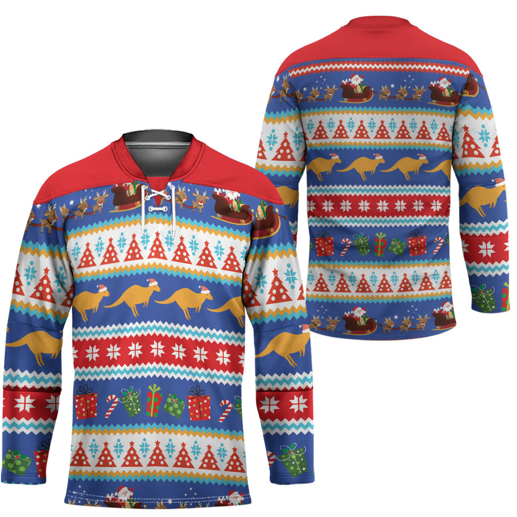 Australia Christmas Hockey Jersey Xmas Beach Vibes Navy